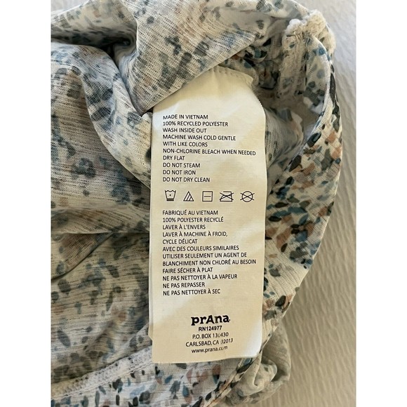 prAna Amata Tank Top Size Medium White Stargazer Pastel Splatter Design - Picture 6 of 8